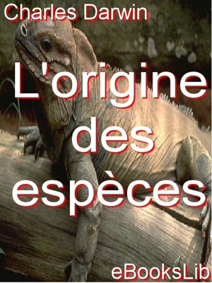 cover image of L'origine des espèces